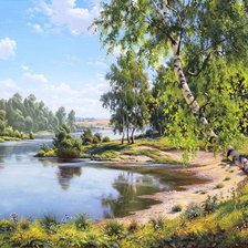 Схема вышивки «Июльский полдень /худ. Игорь Прищепа/»