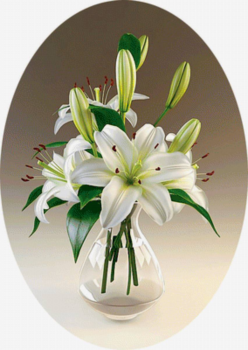 Серия "Букет". Лилии - флора, цветы, лилии, букет - предпросмотр
