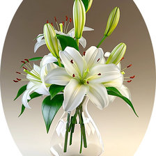 Схема вышивки «Серия "Букет". Лилии»