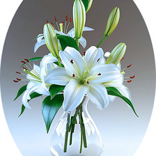 Схема вышивки «Серия "Букет". Лилии - 2»
