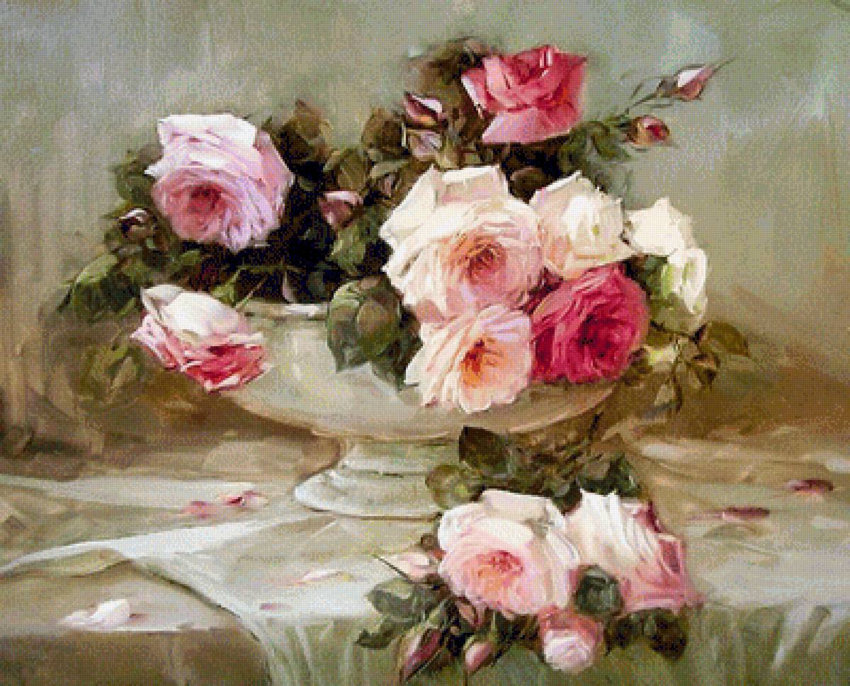 Натюрморт. - цветы, живопись., натюрморт - предпросмотр