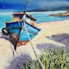 Схема вышивки «баркас .»