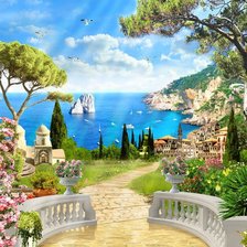 Схема вышивки «Морской пейзаж»