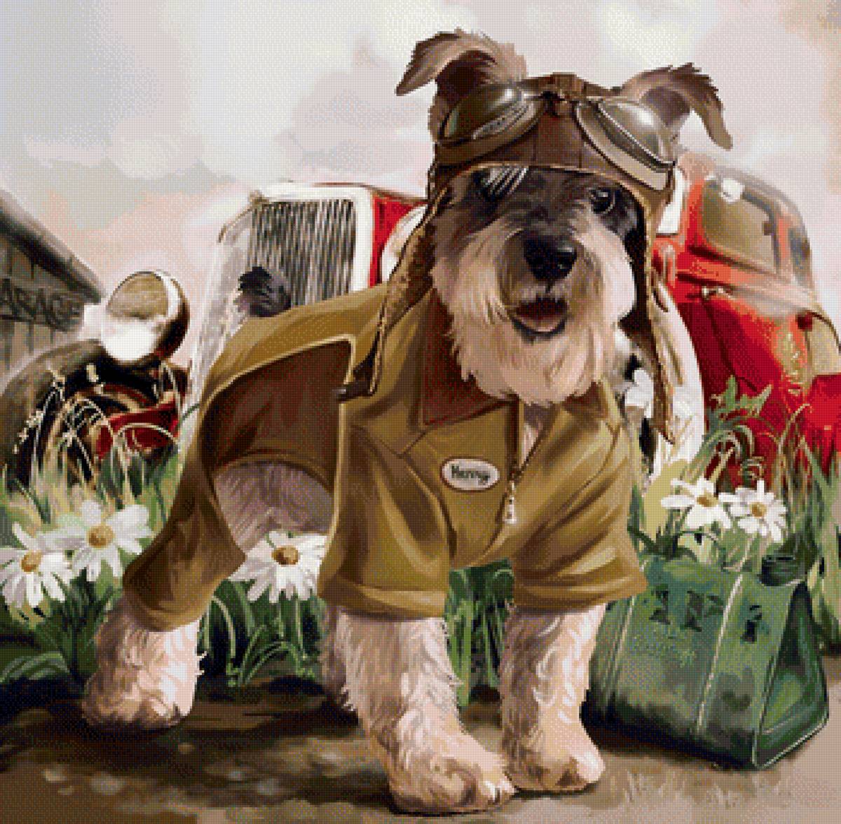 Пёс - рисунок, животные, собака, пес - предпросмотр