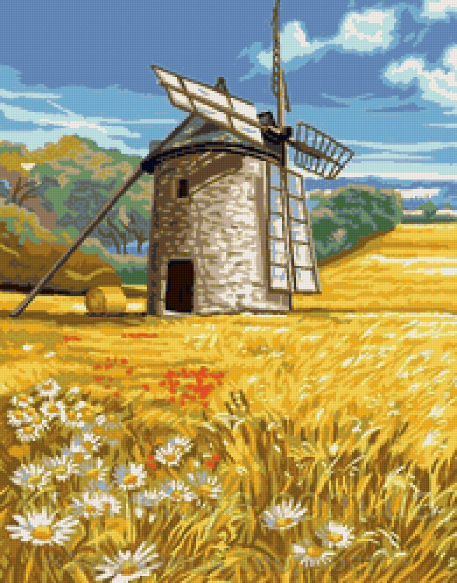 мельница - картины - предпросмотр