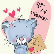 Схема вышивки «котик»