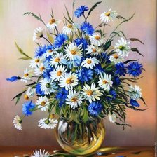 Схема вышивки «chabry i margerytki»