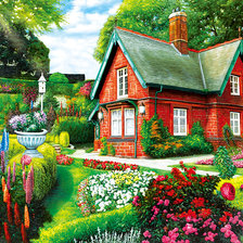 Схема вышивки «Домик»