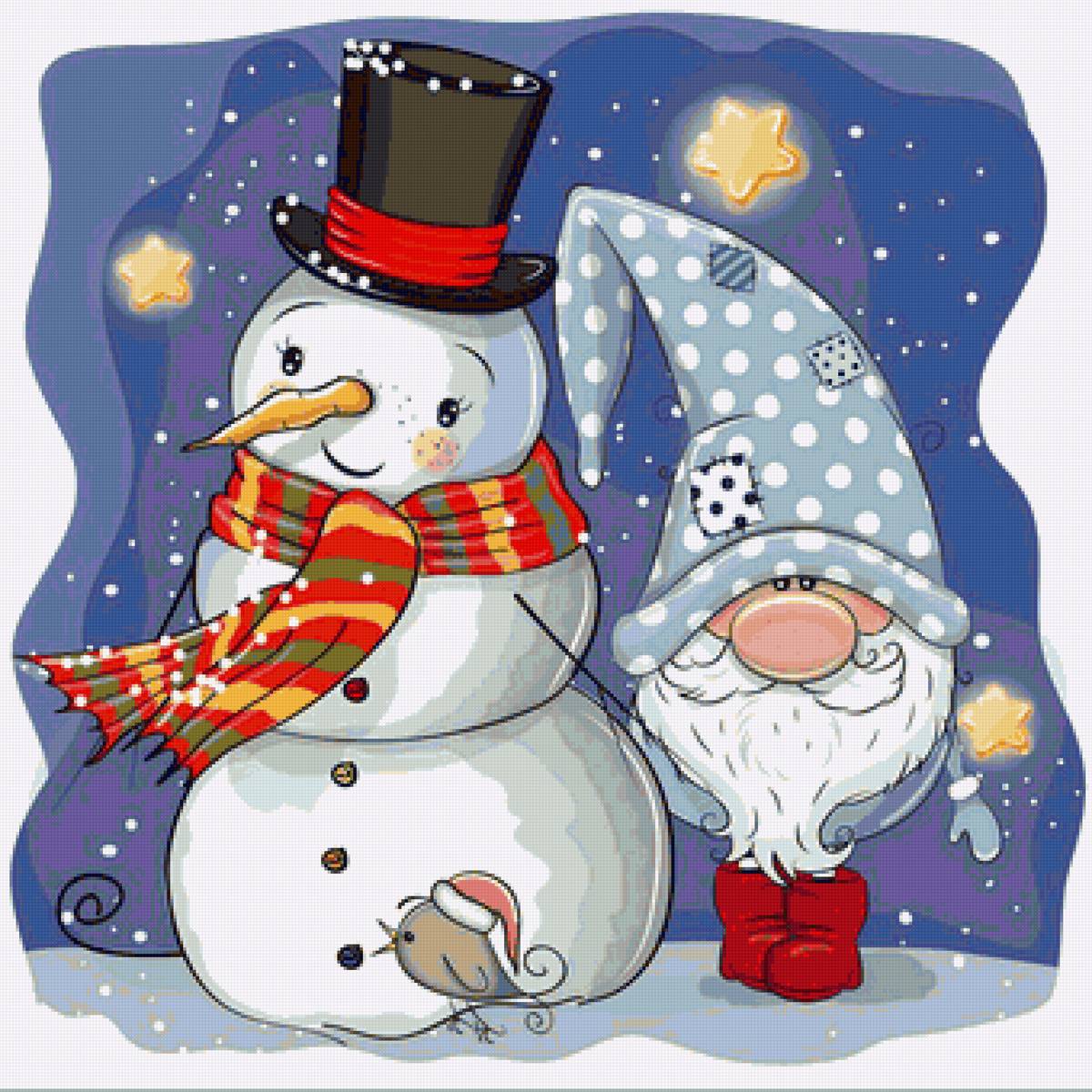 гномик и снеговик - предпросмотр