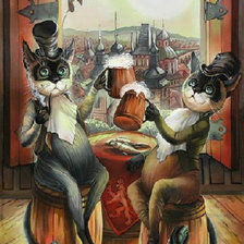 Схема вышивки «"Встреча" худ. Надежда Соколова»