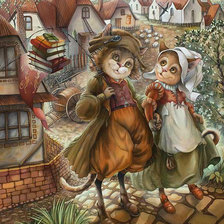 Схема вышивки «"Ты и я"   худ. Надежда Соколова»