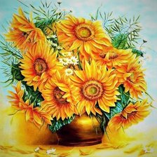 Схема вышивки «подсолнухи»