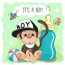 Схема вышивки «обезьянка»