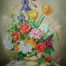 Схема вышивки «pekná kytica»