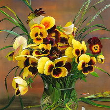 Схема вышивки «kvety,váza»