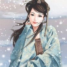 Схема вышивки «Девушка»