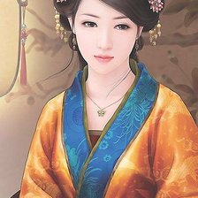 Схема вышивки «Девушка»