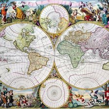 Схема вышивки «Карта мира»