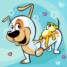 Схема вышивки «пёсик»