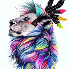 Схема вышивки «Лев»