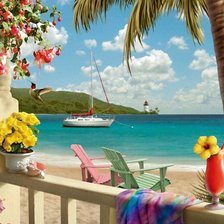 Схема вышивки «Морской пейзаж»