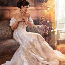 Схема вышивки «Леди в белом»