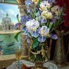 Схема вышивки «Венеция. Ирисы»