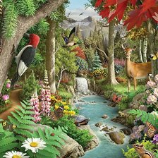 Схема вышивки «В лесу»