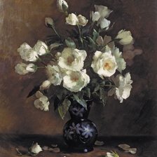 Схема вышивки «Натюрморт, цветы в вазе»