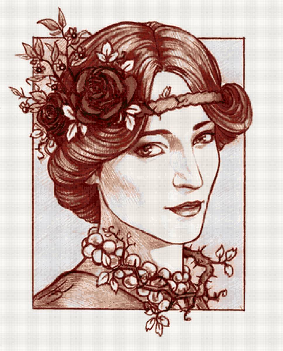 рисунок - девушка - предпросмотр