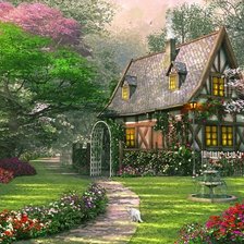 Схема вышивки «Домик»