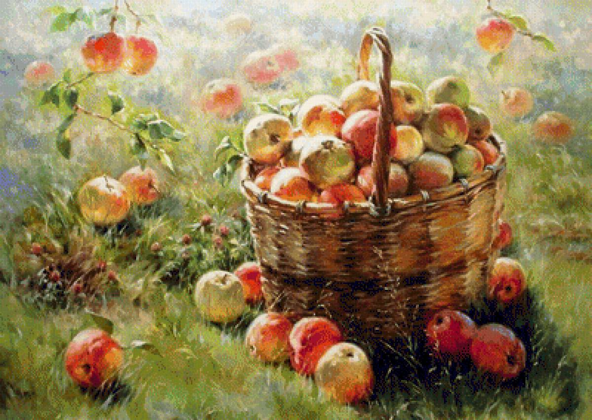 НАТЮРМОРТ С ЯБЛОКАМИ - натюрморт с яблоками - предпросмотр