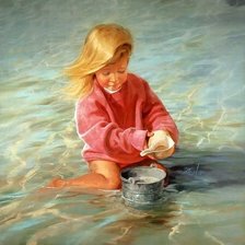 Схема вышивки «ДЕВУШКА  НА БЕРЕГУ МОРЯ»