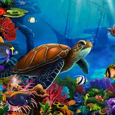 Схема вышивки «Подводный мир»