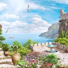 Схема вышивки «Морской пейзаж»