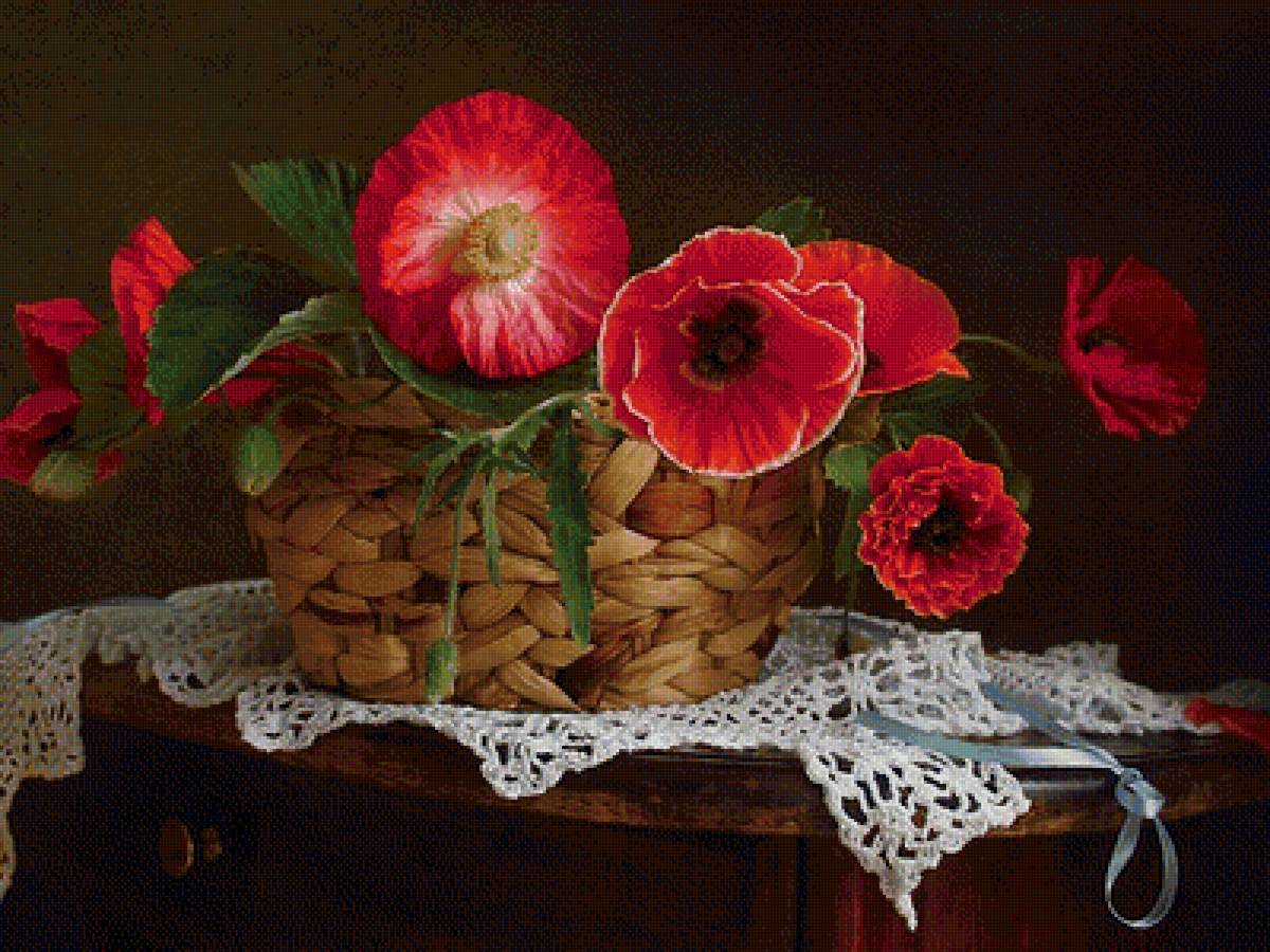 Маки - цветы, букет, маки, натюрморт - предпросмотр