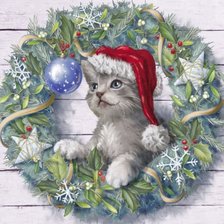 Схема вышивки «Котик»