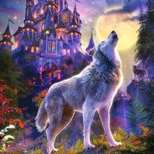 Схема вышивки «Волки»