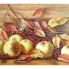 Схема вышивки «Серия "Фруктово-ягодная". Яблоки»