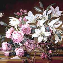 Схема вышивки «Серия "Букет". Розы»