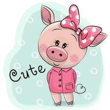 Схема вышивки «хрюшка»