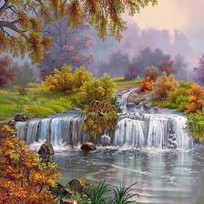 Calm Bridge Waterfall.