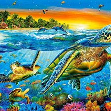 Схема вышивки «Подводный мир»