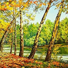 Схема вышивки «Осенний пейзаж. 2 часть»