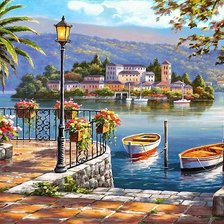 Схема вышивки «Silent Dock.»