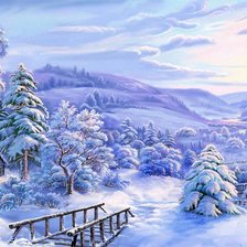 Схема вышивки «Snowy Village.»