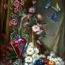 Схема вышивки «Натюрморт с букетом»