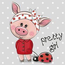 Схема вышивки «хрюшка»