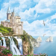 Схема вышивки «Замок у моря»