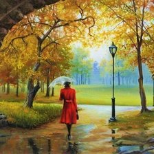 Схема вышивки «Дождливая осень»